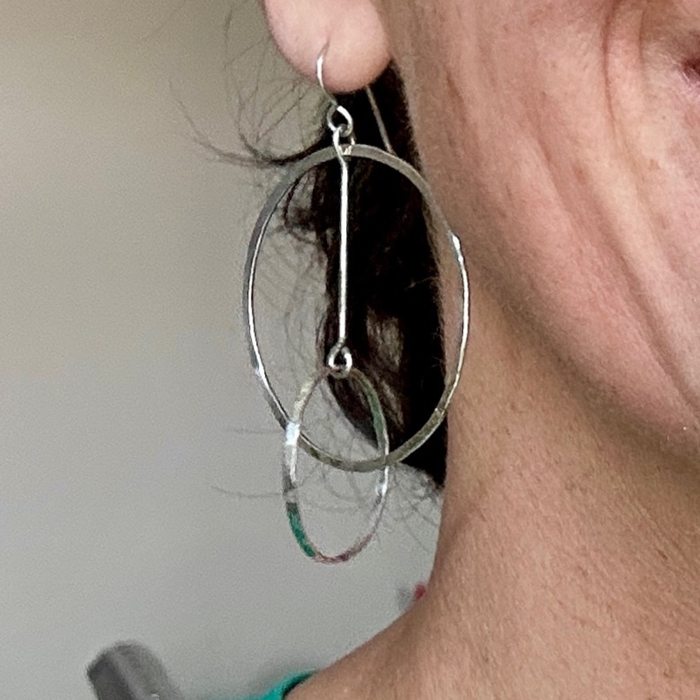 Silpada Sterling Silver Drop Hoop Earrings